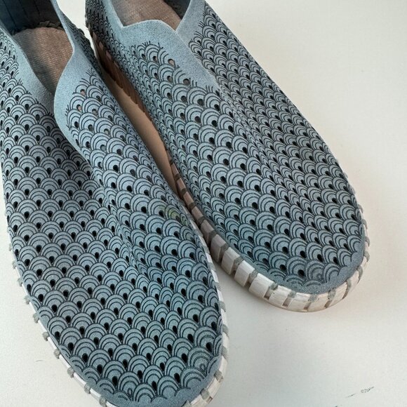 Ilse Jacobsen Tulip Shoes Blue Suede Slip on sneakers EU 41 (US 9.5) - Picture 3 of 10